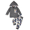 CETEPY Baby Boy Clothes Infant Hoodie Tops Outfit Long Sleeve Sweatshirt Plaid Pants 2pcs Set Dinosaur Green 12-18 Months 90cm